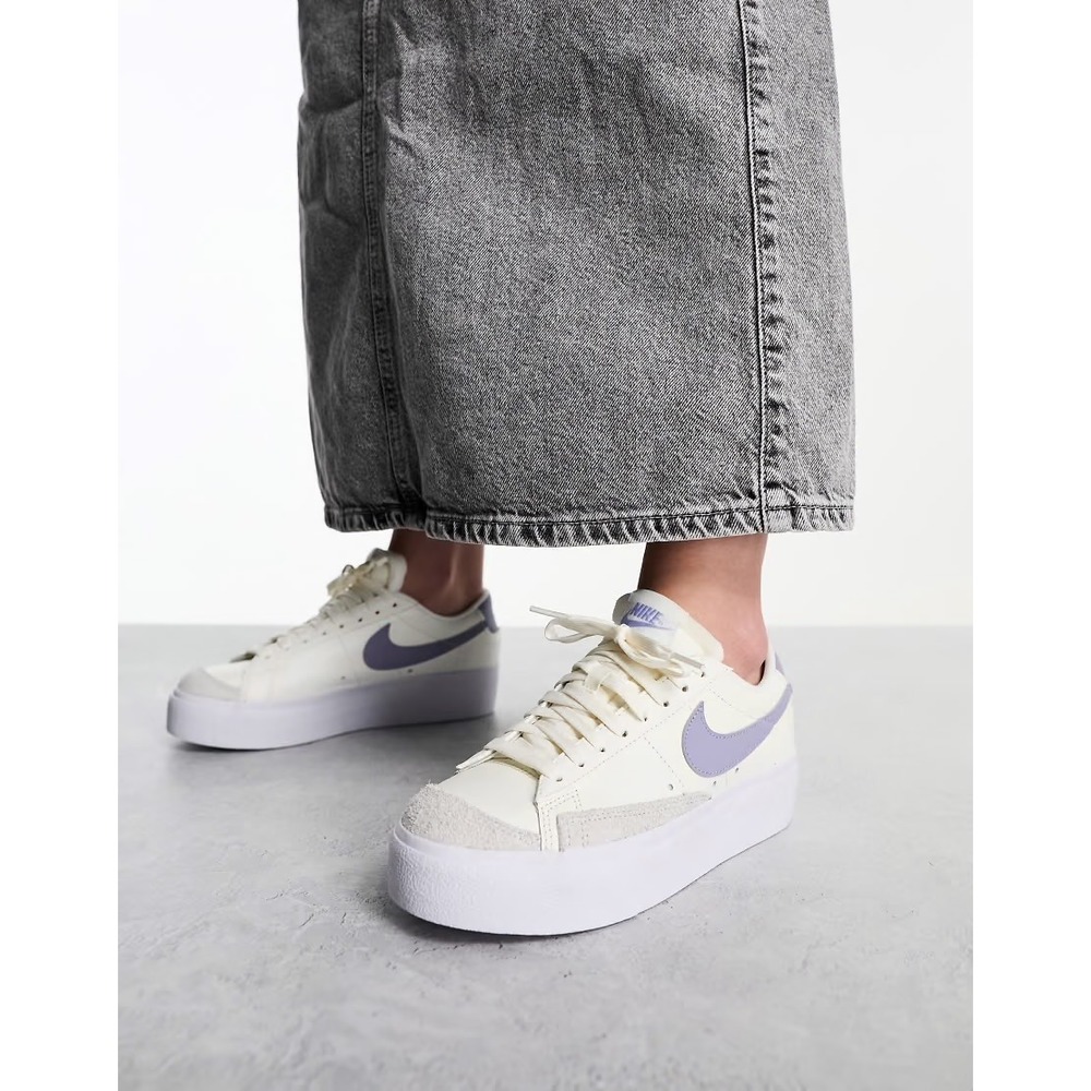 Nike Blazer Low Platform Lilac Bloom White Sneakers 9
